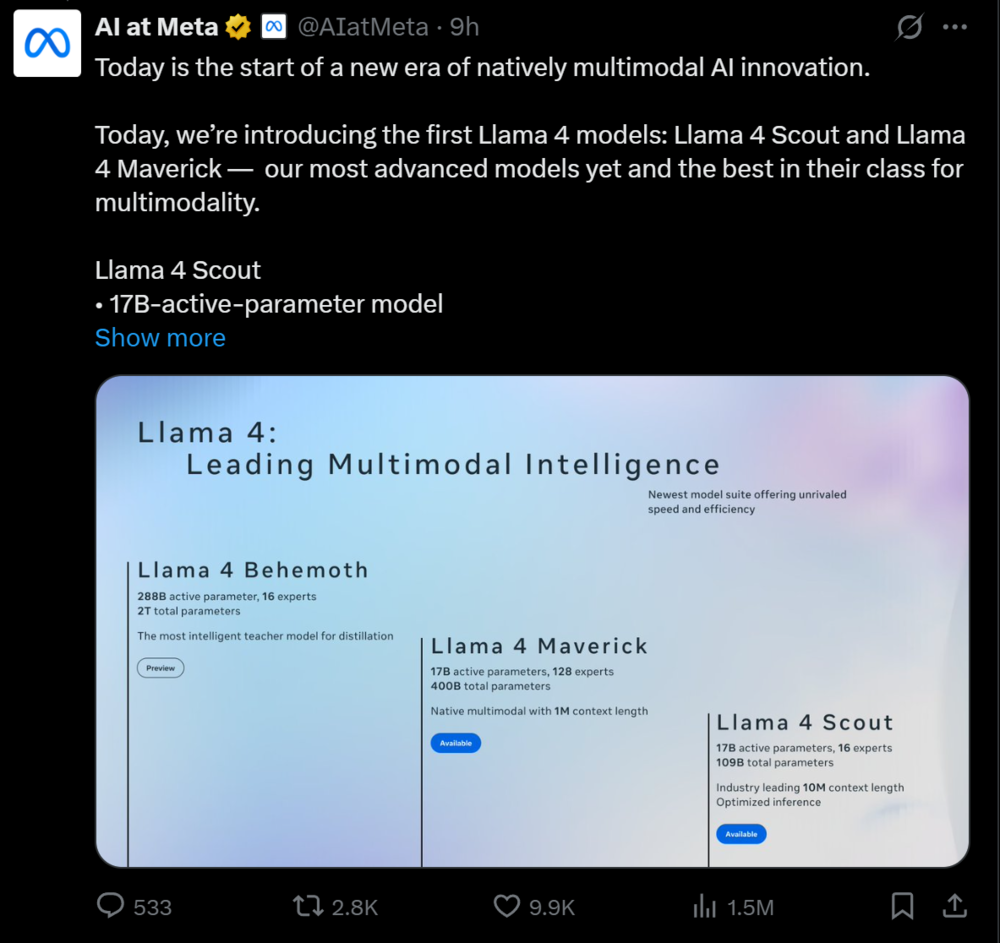 賭馬:Llama 4重磅來襲,Meta叫板OpenAI